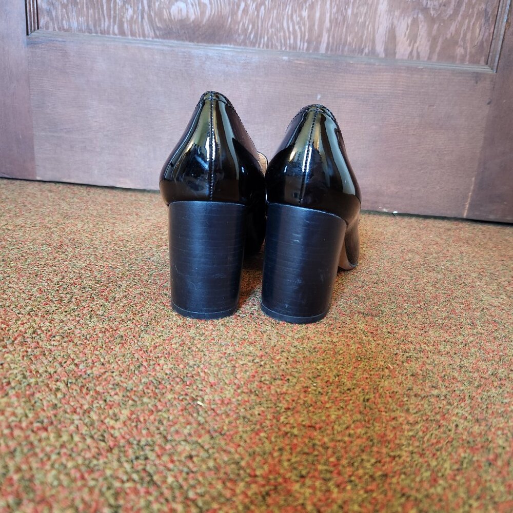 SARTO by Franco Sarto Black Leather Block Heels - Picture 3 of 6